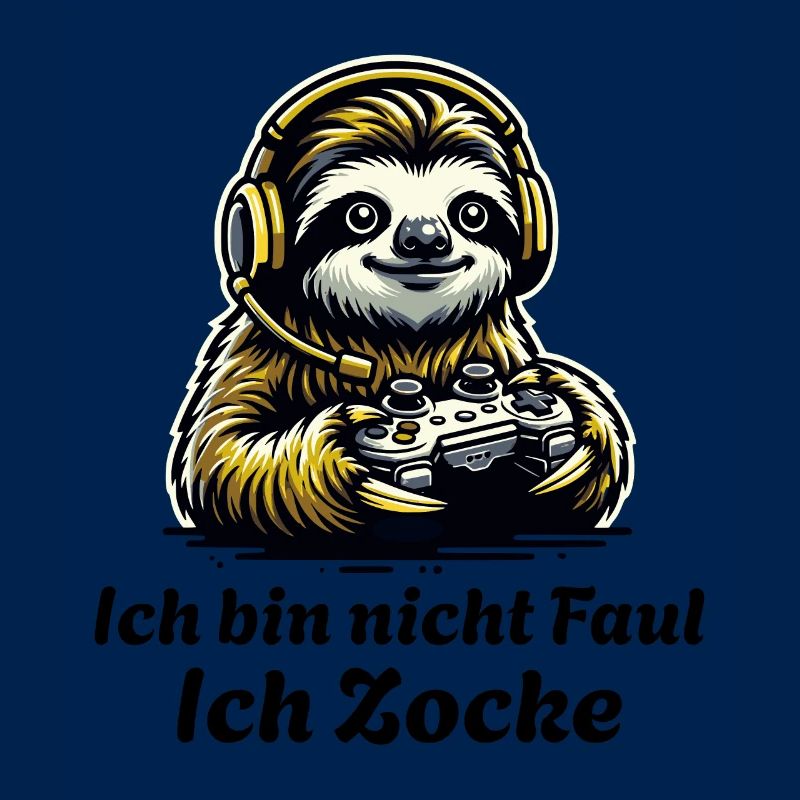 Faultier Controller am Zocken Ich bin nicht Faul
