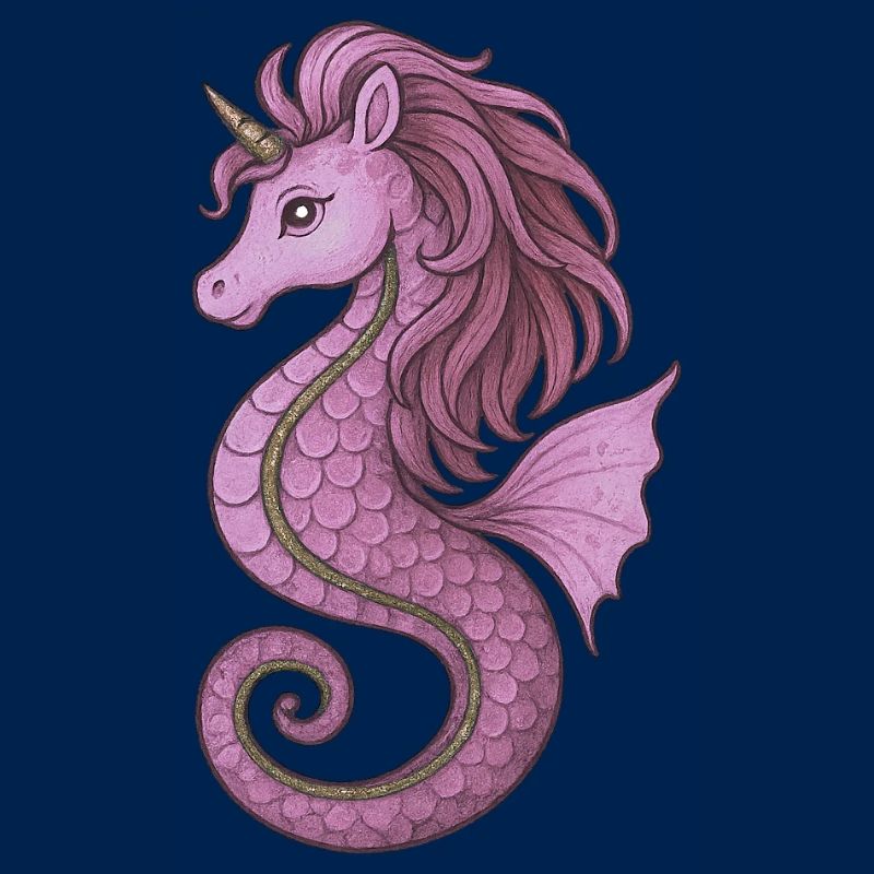 Seepferdchen-Einhorn Pink Violet