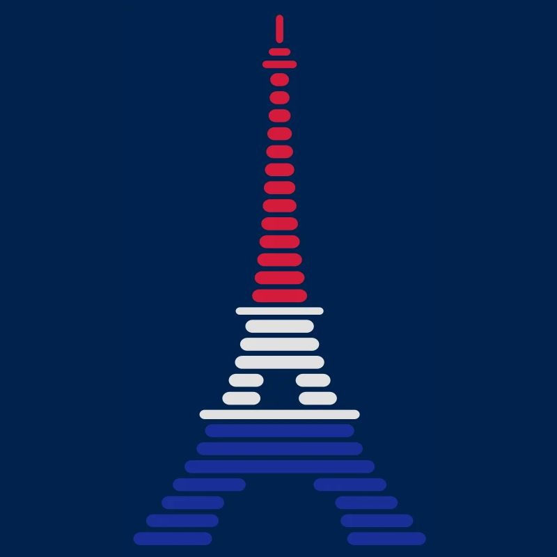 Tour Eiffel - Bleu blanc rouge