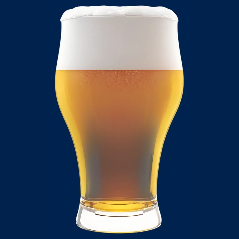 Biergradienten Glas mit Schaum