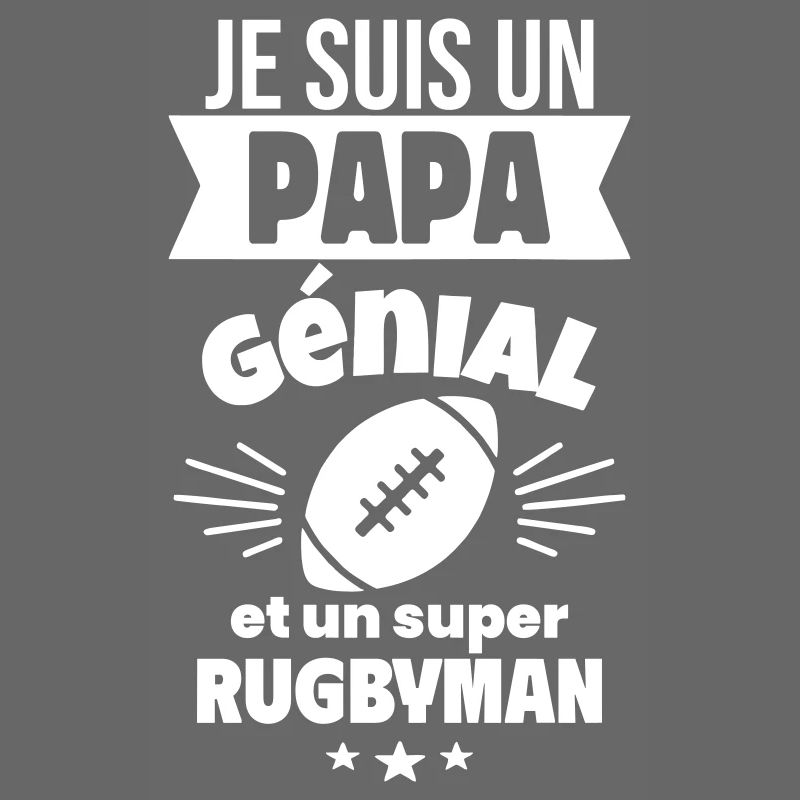 Papa génial & rugbyman – idée fête des pères
