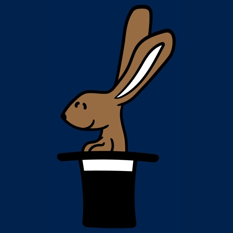 Lapin Chapeau Haut de forme Sorcier Lapin Sorcier Mignon