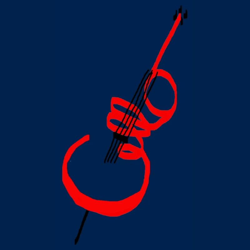 Cello lettering red
