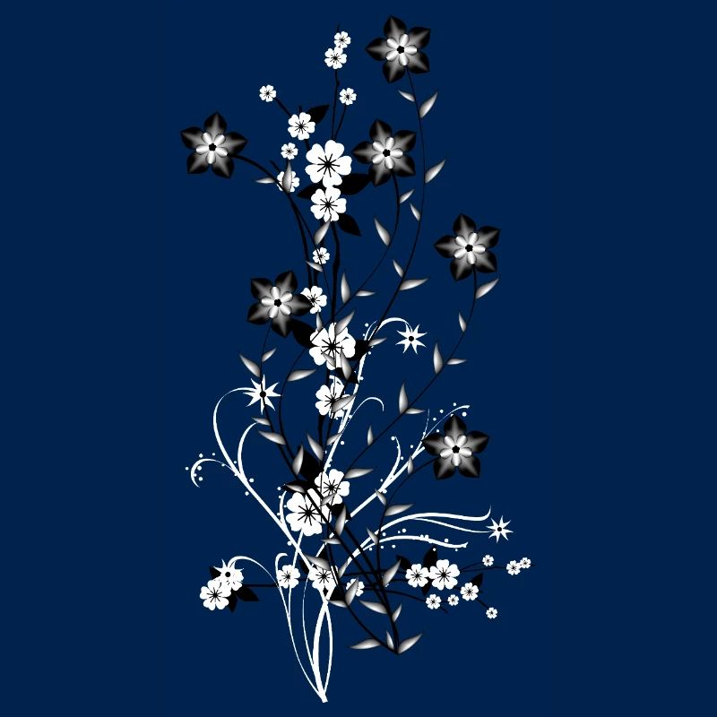 Fleurs éclatantes de contraste absolu
