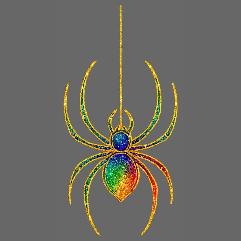 Regenbogen Glitzer-Spinne