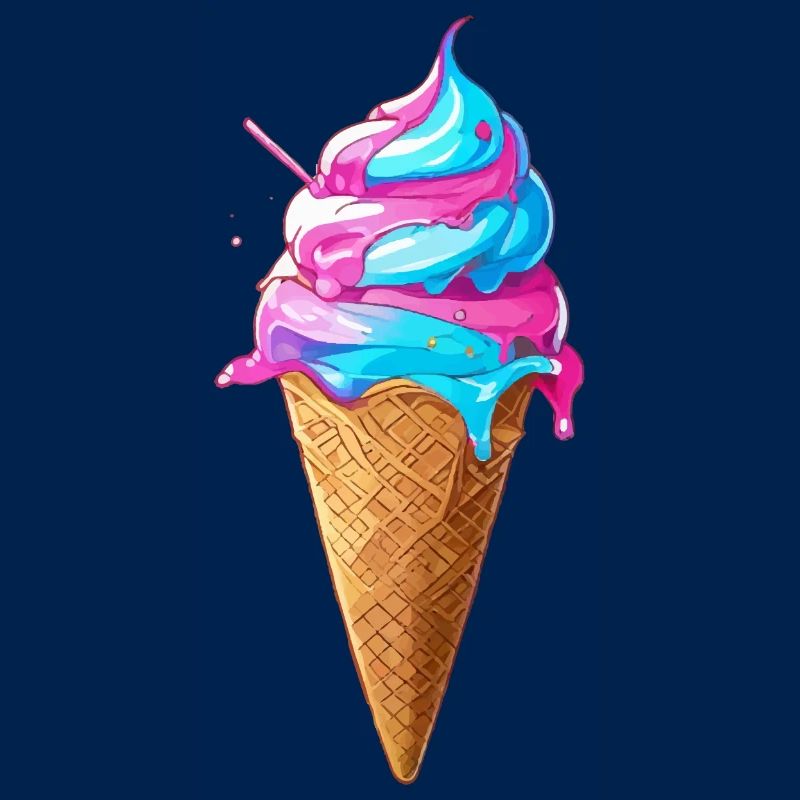 Lecker Eiscreme | Synthwave Eistüte