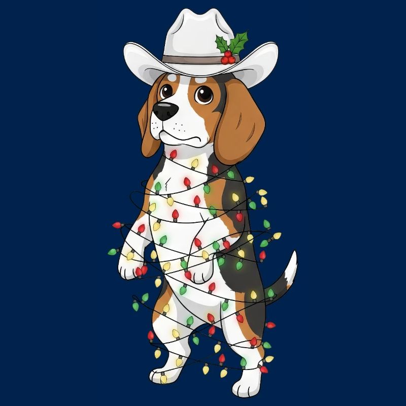 Drôle Beagle Noël gui dessin animé