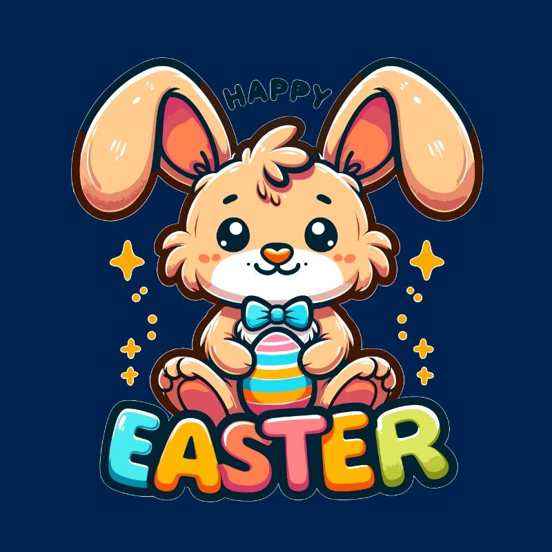 Happy Easter - Easter Bunny Illustration