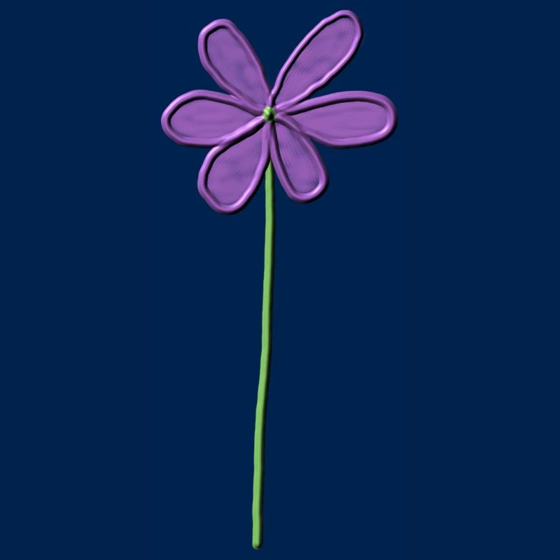 Fleur violette avec un léger dégradé
