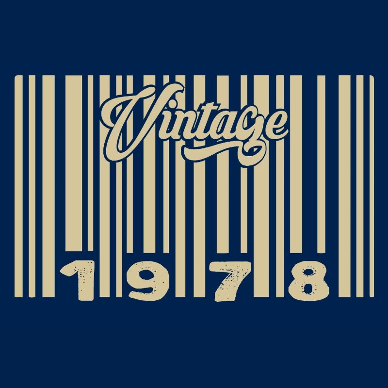 vintage 1978 Code barre 1978: Année 2025.