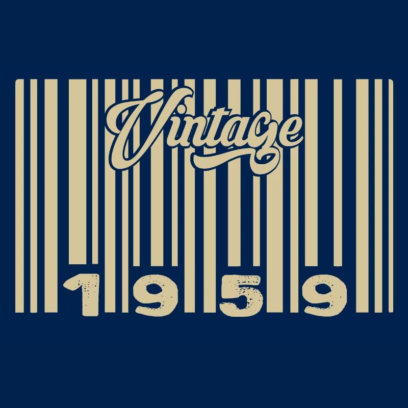 vintage 1959 Code barre 1959: Année 2025.