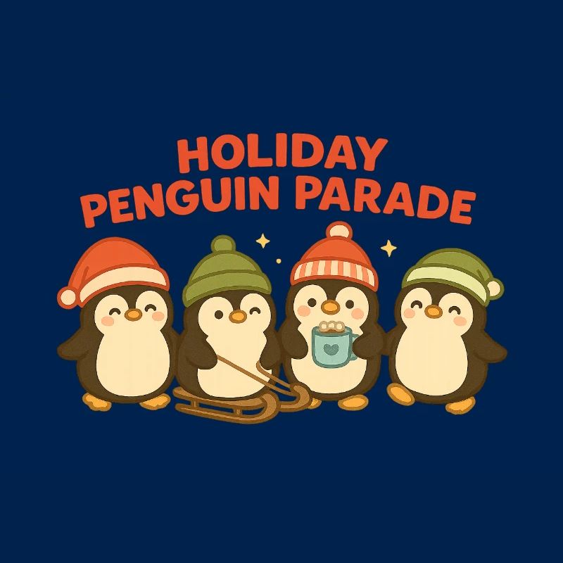 Frohe Pinguin Parade