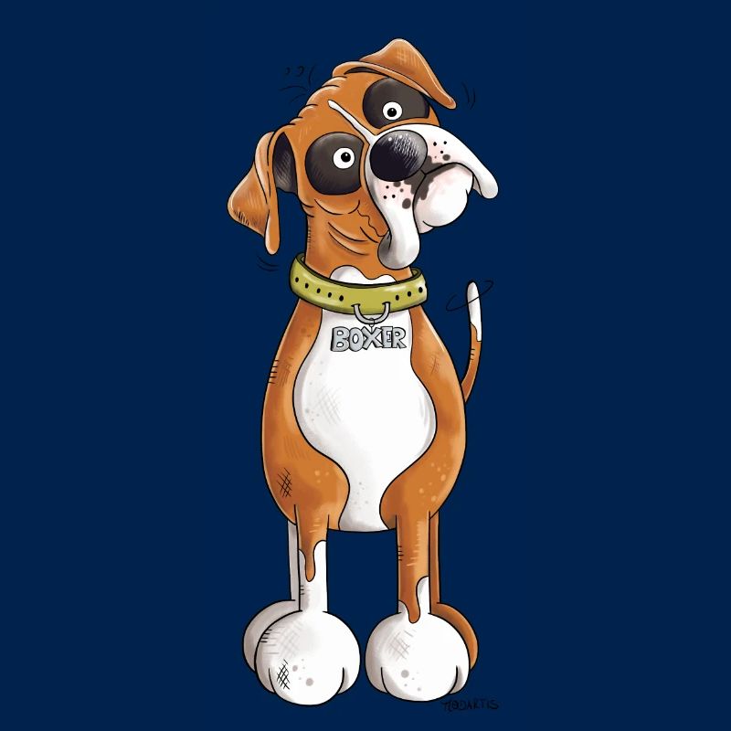 Lustiger Deutscher Boxer