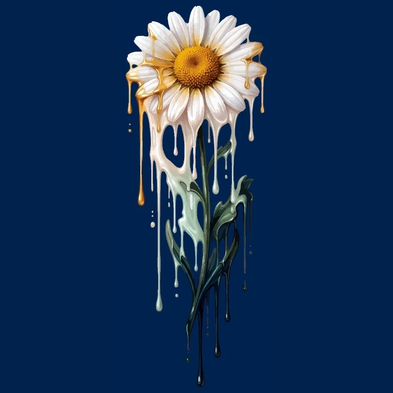 Daisy mit tropfender Farbe