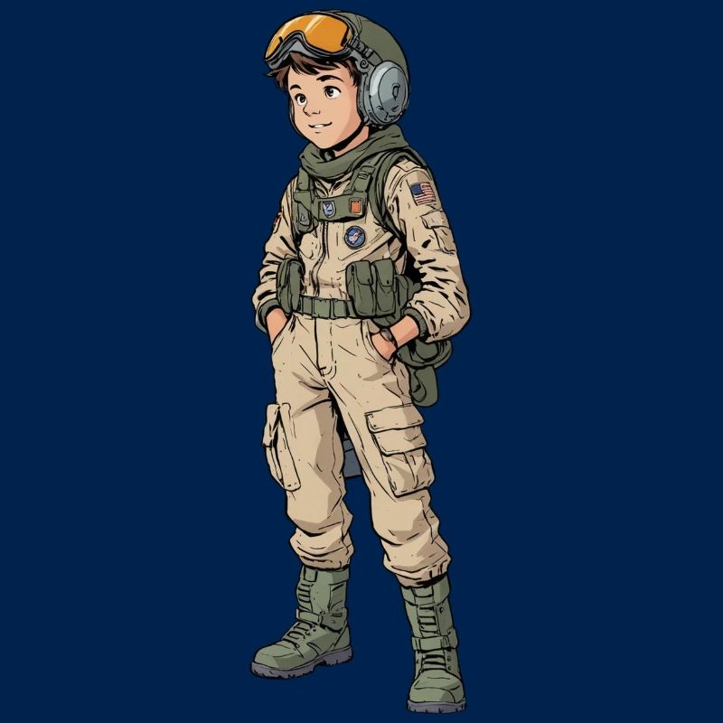 Vintage Comic Fighter Pilot