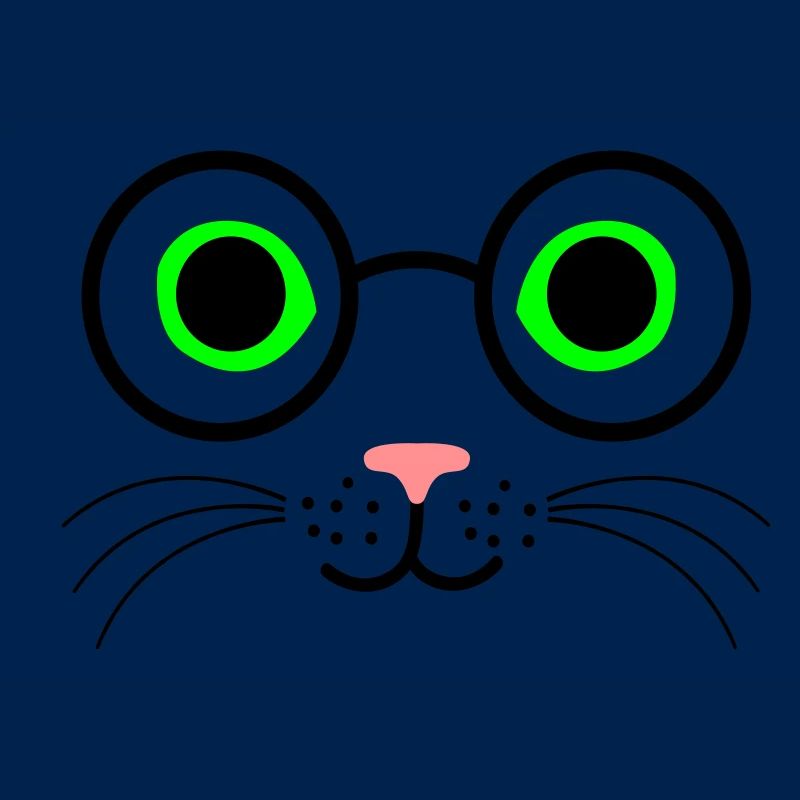 chat lunettes