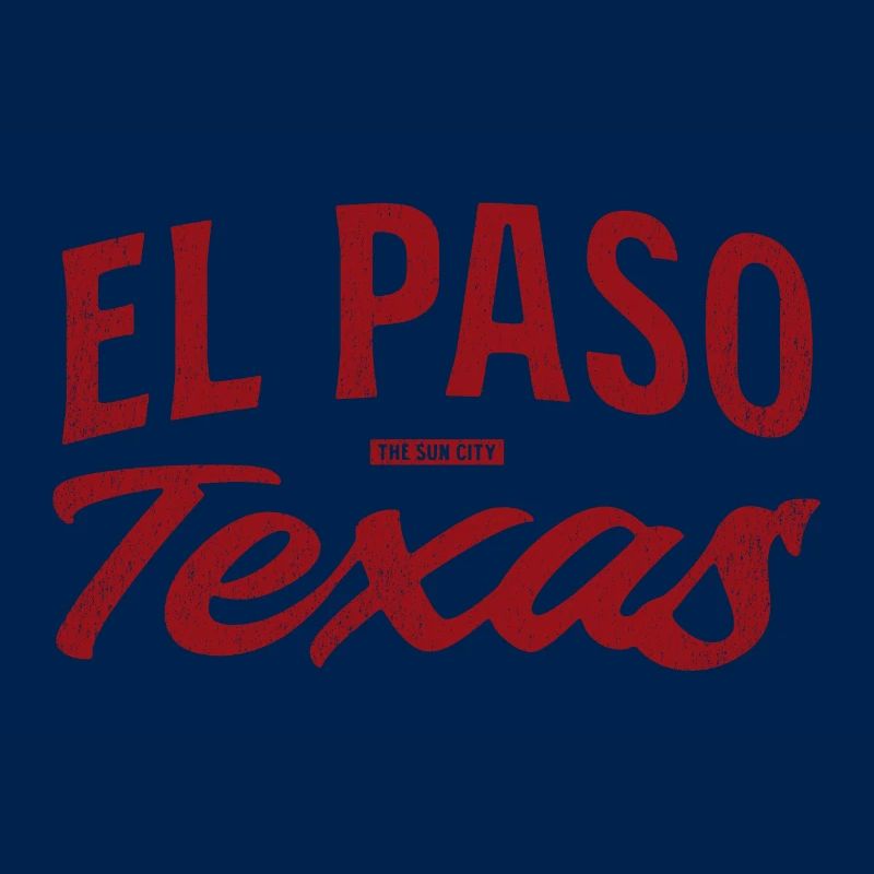 El Paso Texas Retro Script