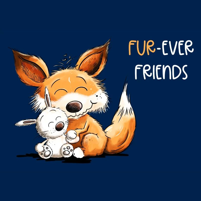 Fuchs Mit Hase Freundschaft Spruch