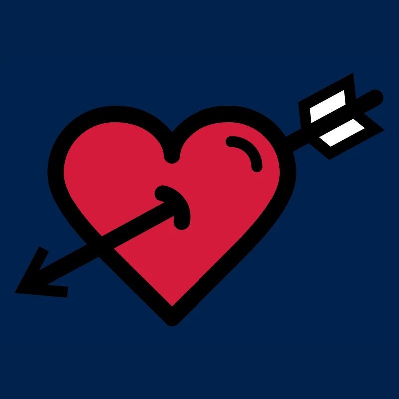 Le coeur dans la flèche de Cupidon est la Saint-Valentin