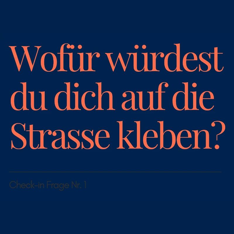 Check-in Frage Nr. 1