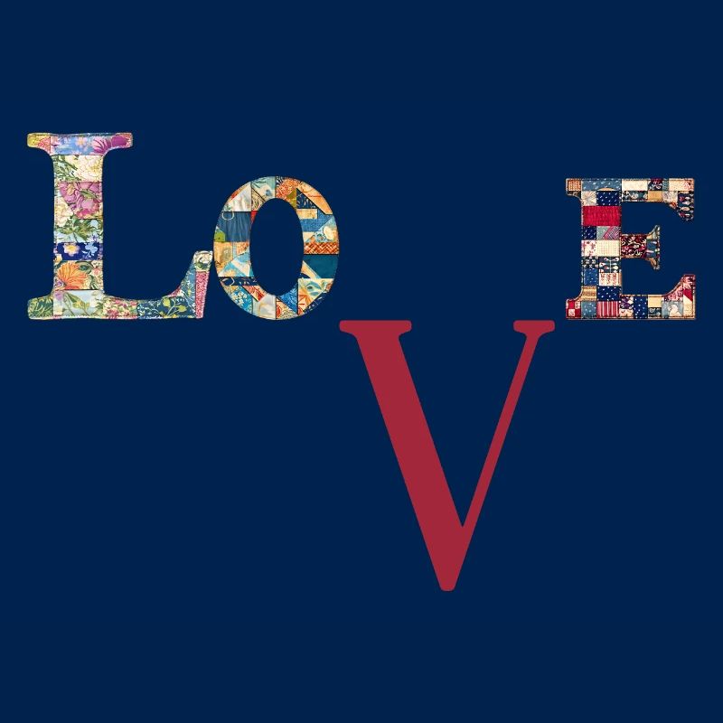 Liebe Patchwork-Typografie