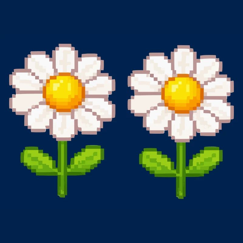 Fleurs doubles Pixel Daisy