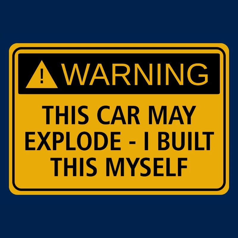 JDM sticker - this car may explode