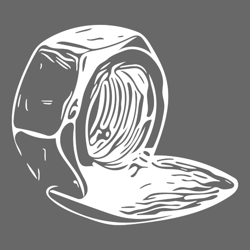 Screw nut vertically melted