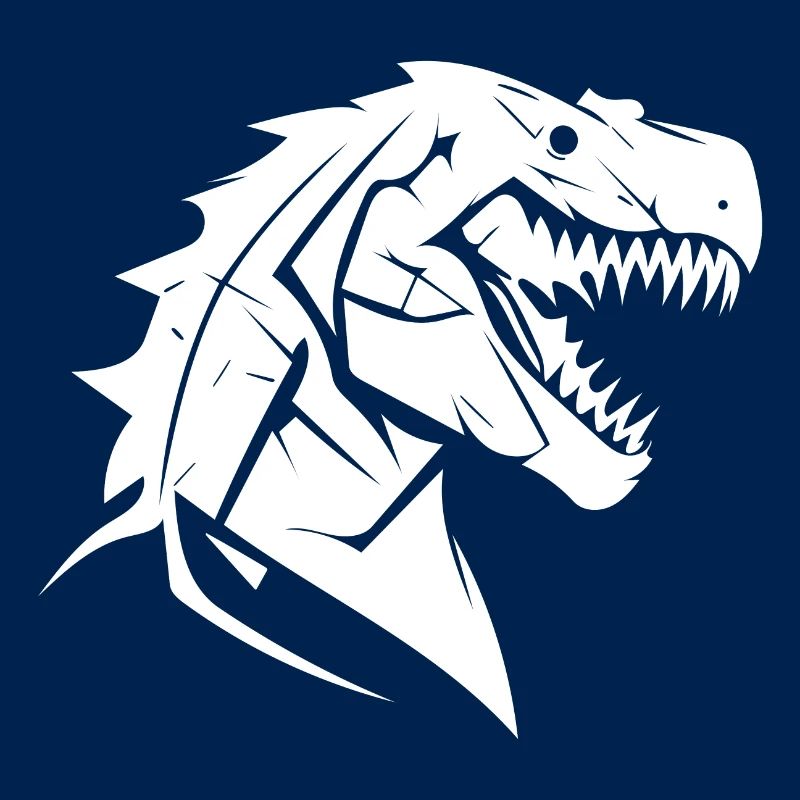Grim T-Rex Dinosaur Tattoo Design