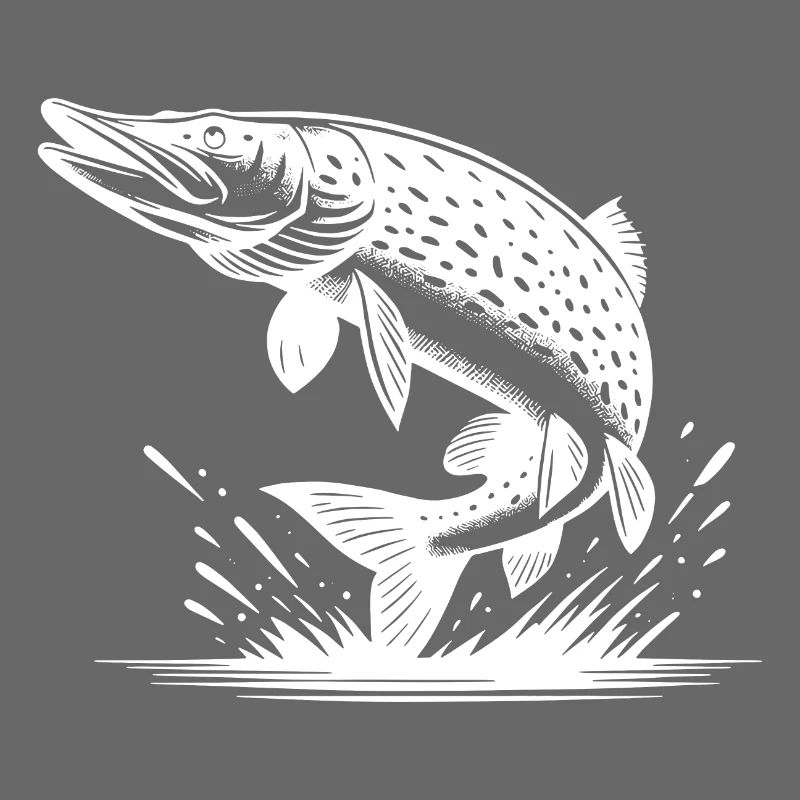 Big Leaping Pike Fish
