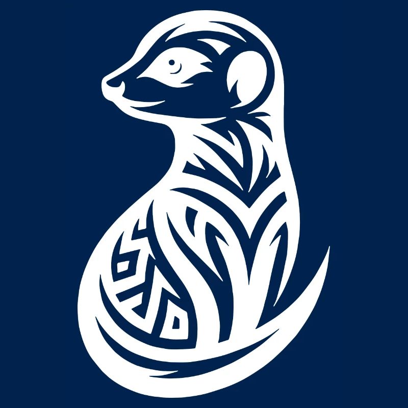 Suricate mignon dans le style de tatouage