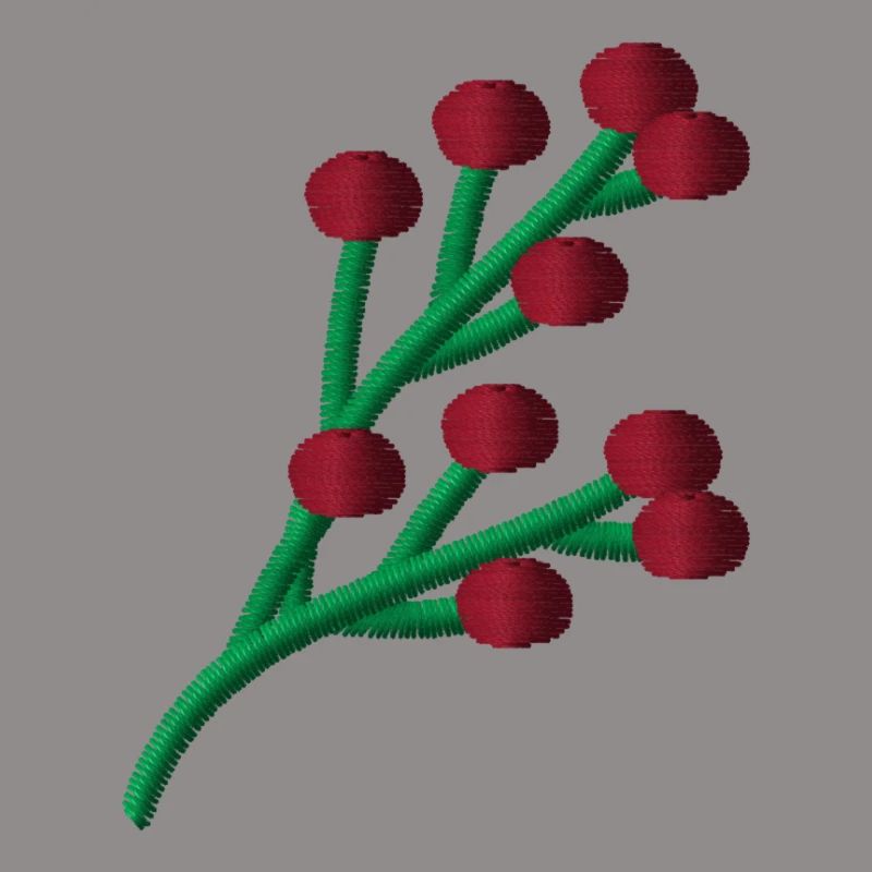 Cerisier cornaline brodé