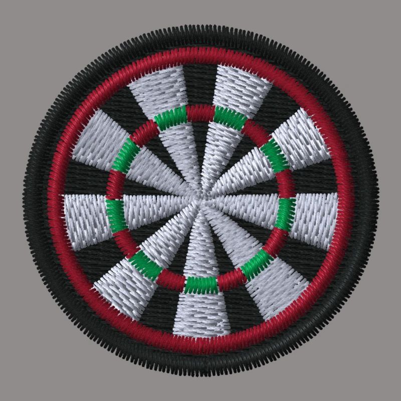 Cible de fléchettes brodée