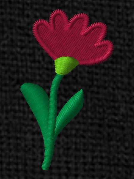 Blume bestickt