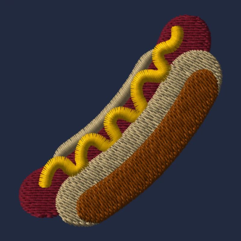 Hot Dog bestickt