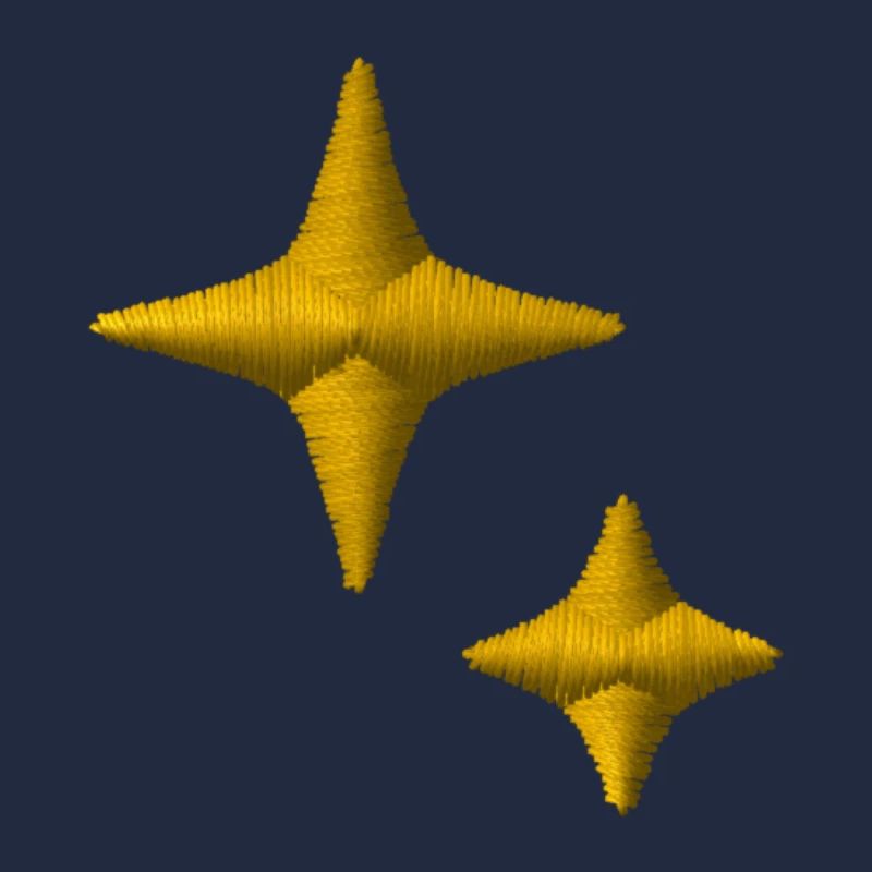 Étoiles brodées