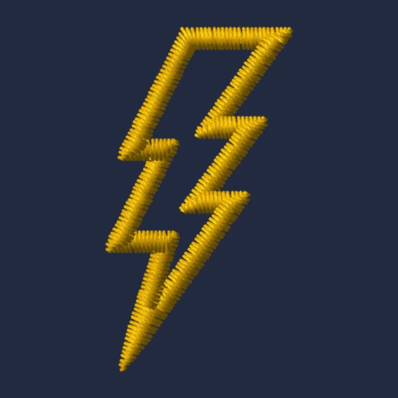 Embroidered lightning bolt