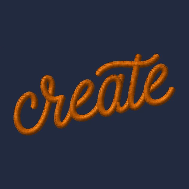 Create lettering embroidered