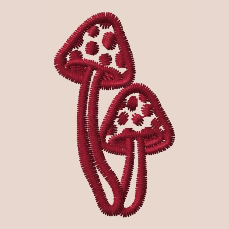 Toadstool embroidered