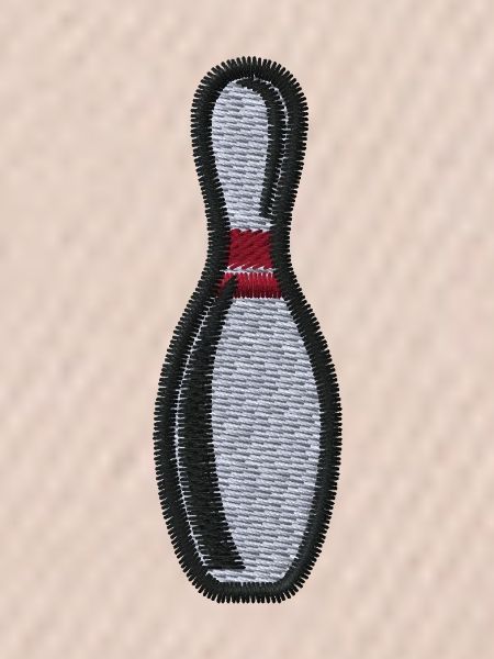 Bowling Pin bestickt