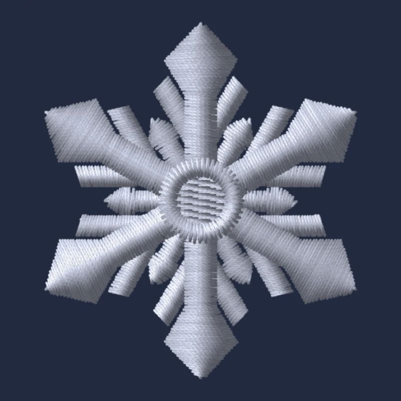 Flocon de neige blanc brodé