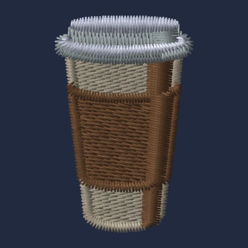 Embroidered coffee mug