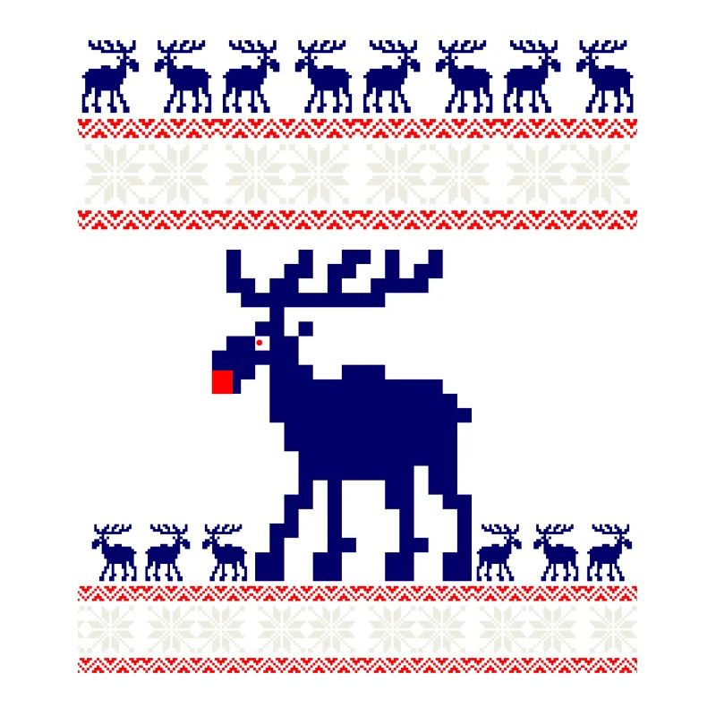 Reindeer Pattern Knitting Winter Rudolf Elk Pixel xma