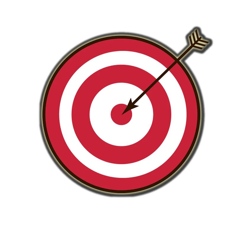 Flèche cible touchée