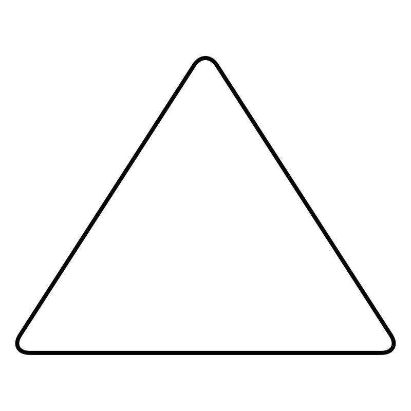 Triangle avec coins arrondis