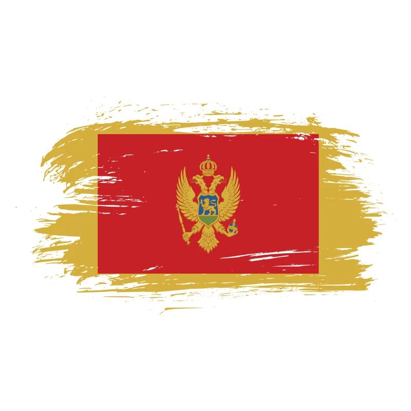 Drapeau vintage du Monténégro