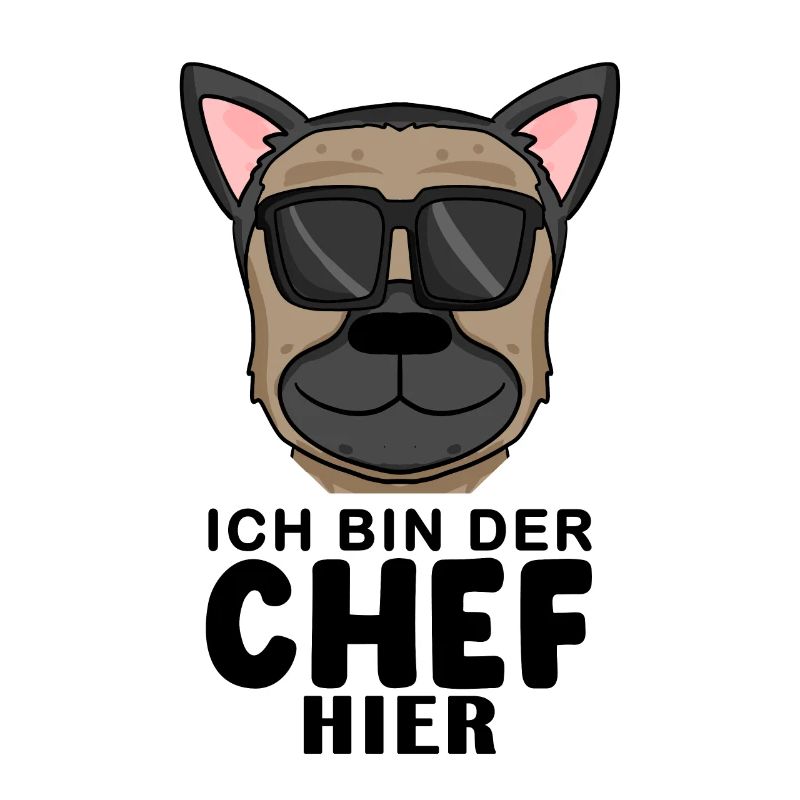 Cool Hund Deutscher Schäferhund Chef Spruch