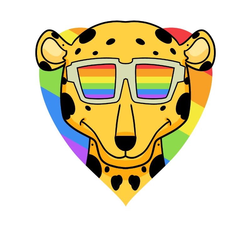 Regenbogen - Gepard mit Brille