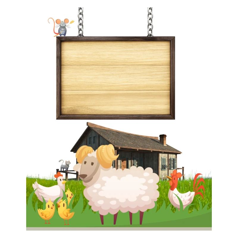 Pasture Pals Panneau de ferme rustique