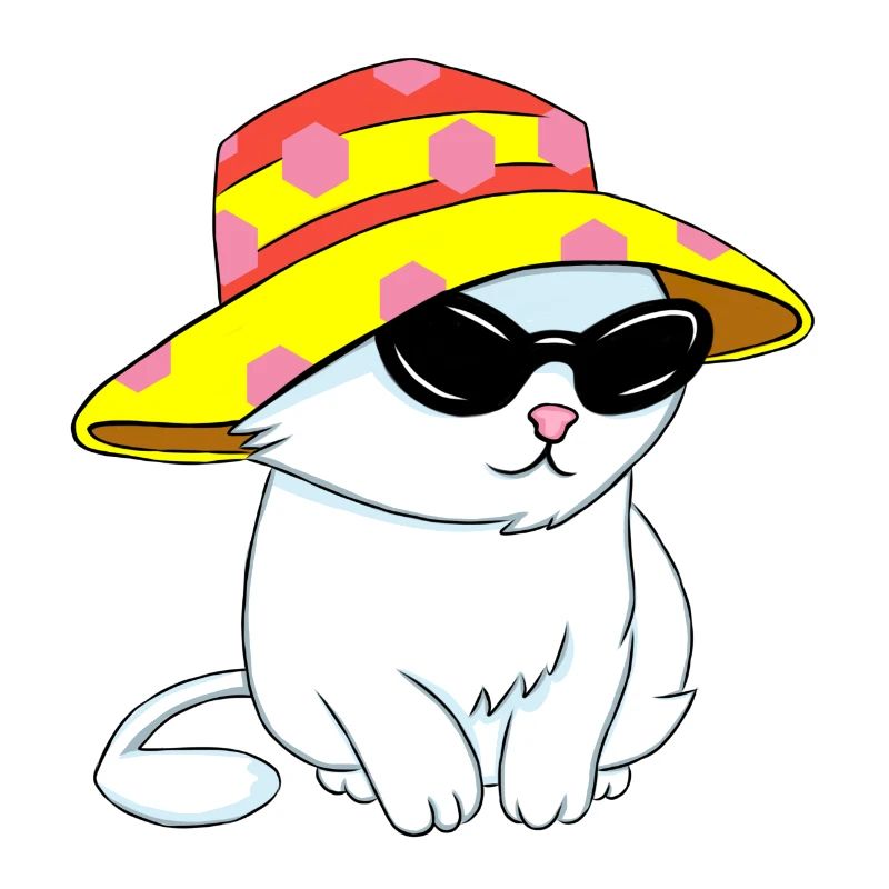 Beach-style kitten